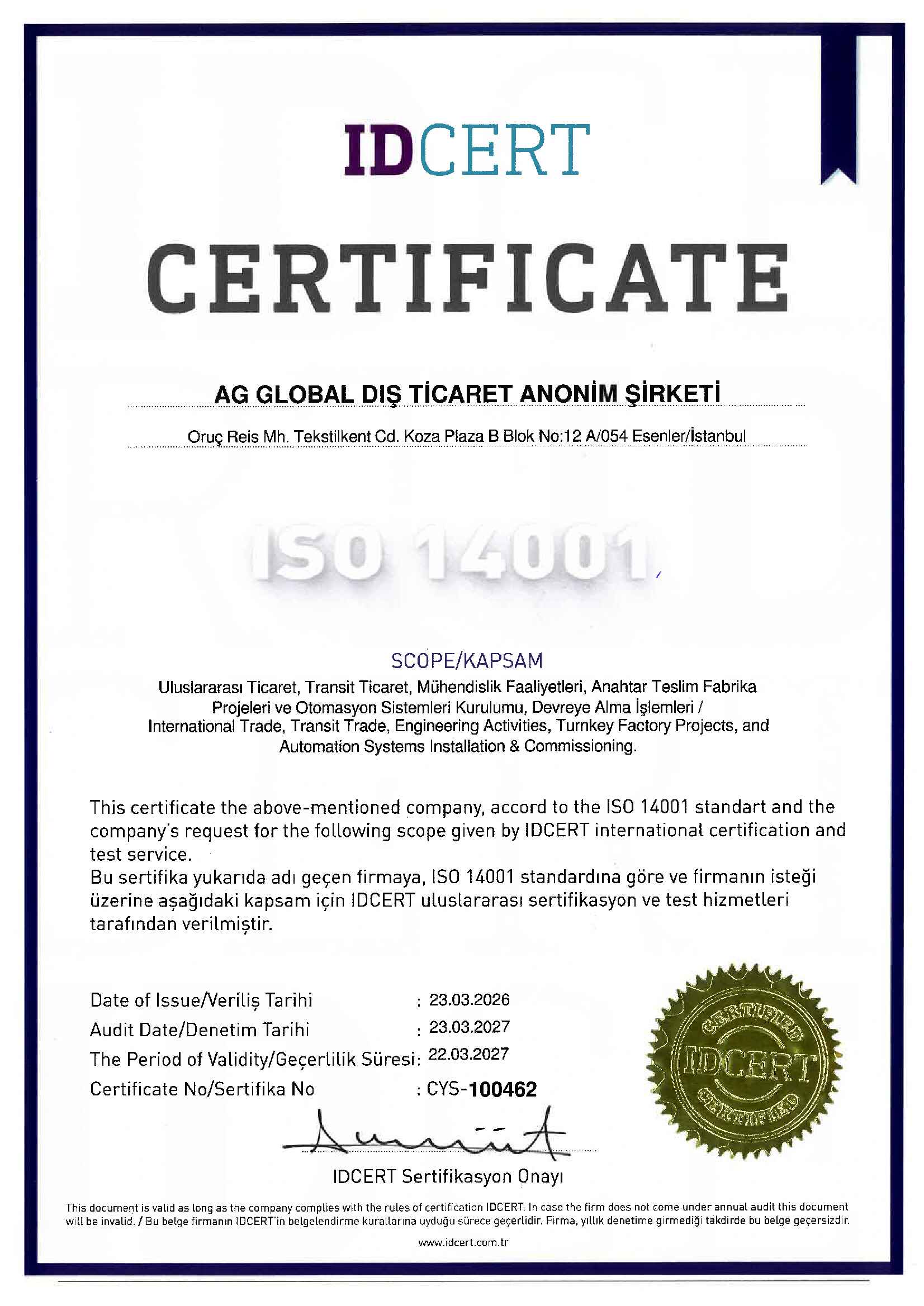 Ag Global ISO 14001-2027-431