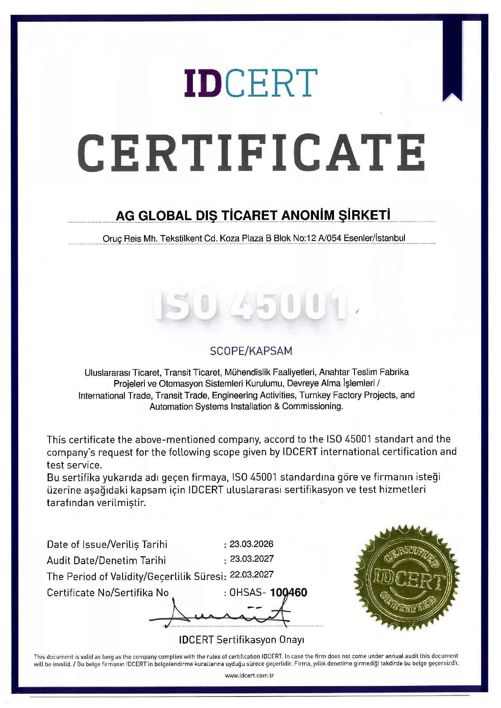 Ag Global ISO 45001-2027-428